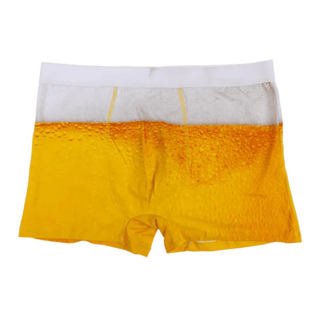 Detail van Bier Boxershort in Blik - Cadeauverpakking (M/L/XL) - Cadeautip voor bierliefhebbers