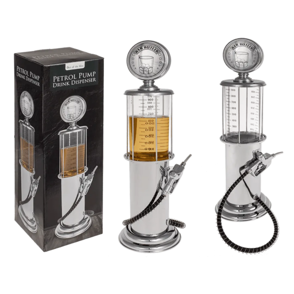 Detail van Drank Dispenser 'Benzinepomp' - Retro Tap (900ml) - Cadeautip voor bierliefhebbers