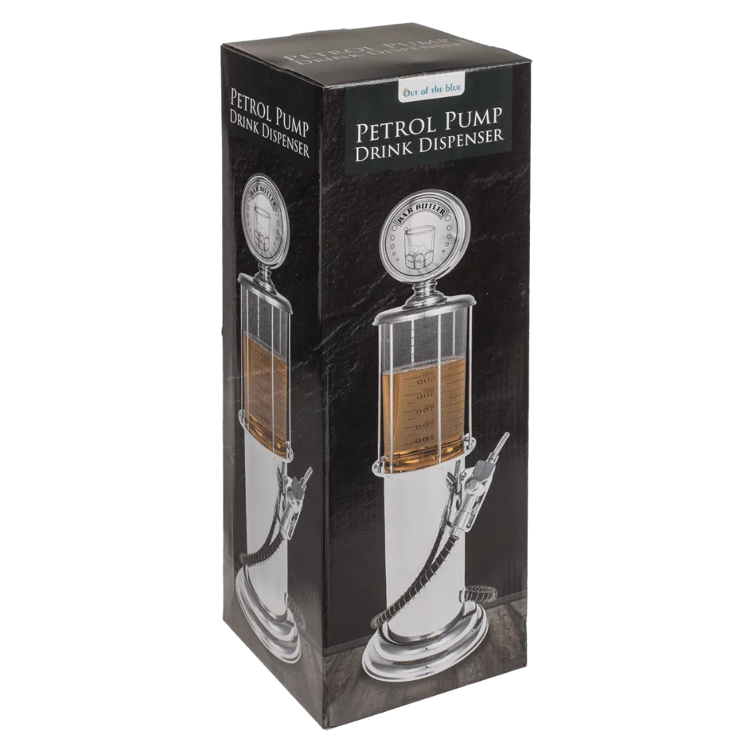 Detail van Drank Dispenser 'Benzinepomp' - Retro Tap (900ml) - Cadeautip voor bierliefhebbers