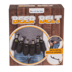 Detail van Bierriem Zwart - Draagriem voor 6 Blikjes/Flesjes - Cadeautip voor bierliefhebbers