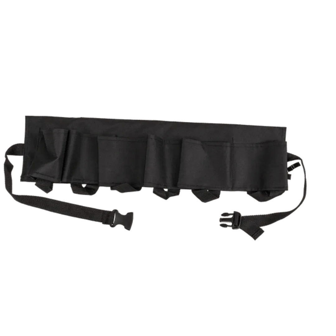 Detail van Bierriem Zwart - Draagriem voor 6 Blikjes/Flesjes - Cadeautip voor bierliefhebbers