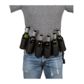 Bierriem Zwart - Draagriem voor 6 Blikjes/Flesjes - Het perfecte biercadeau voor de mancave