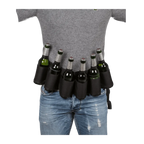 Bierriem Zwart - Draagriem voor 6 Blikjes/Flesjes - Het perfecte biercadeau voor de mancave