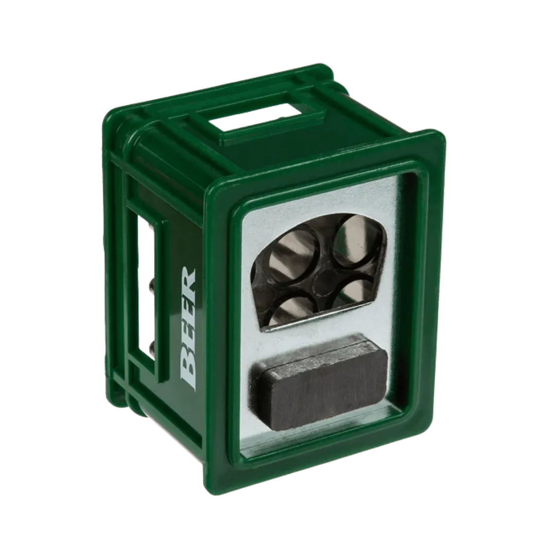 Bierkrat Flesopener met Magneet - Geel/Rood - Het perfecte biercadeau voor de mancave