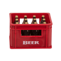 Detail van Bierkrat Flesopener met Magneet - Geel/Rood - Cadeautip voor bierliefhebbers