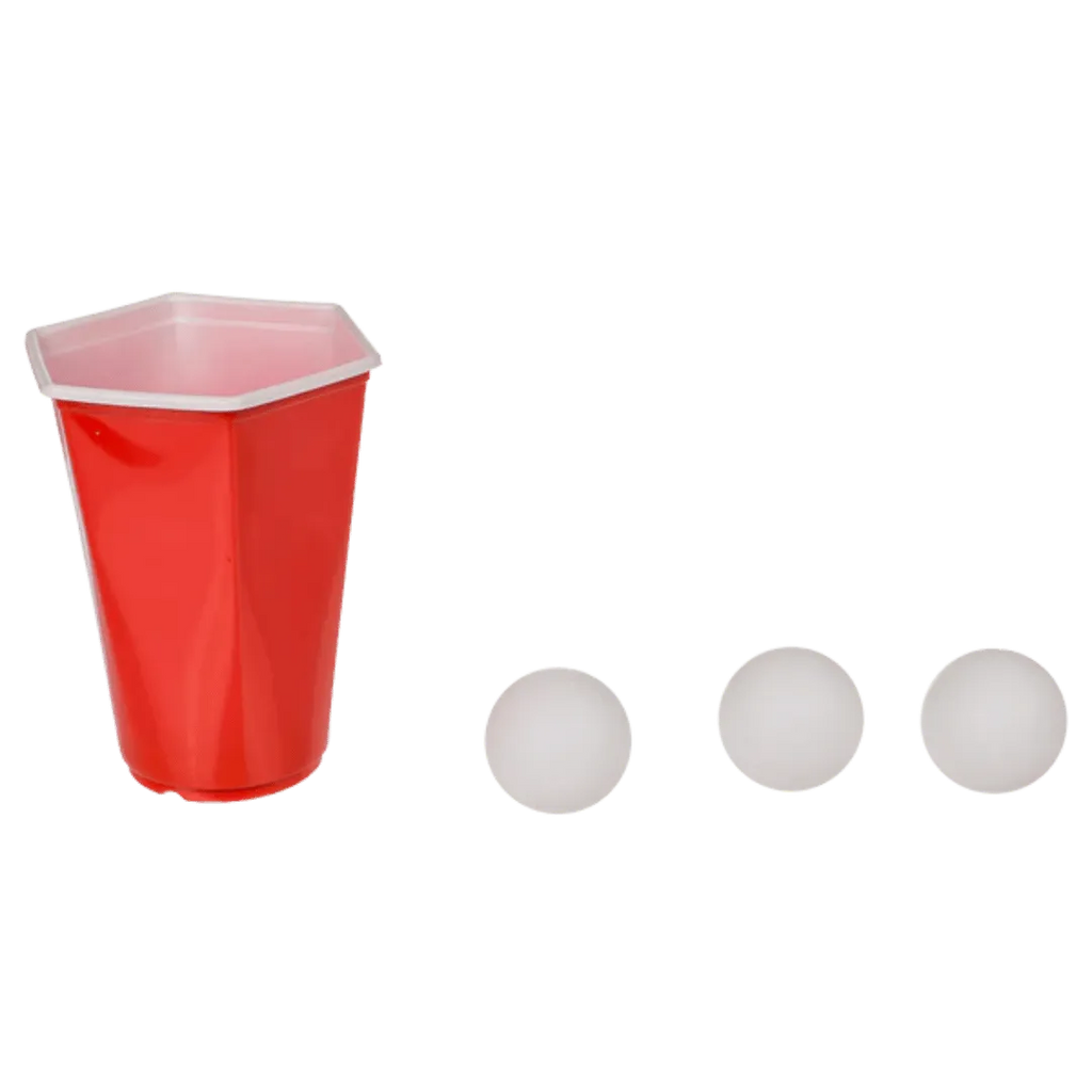 Detail van Beer Pong Hexagon - Drankspel Set met Zeshoekige Bekers - Cadeautip voor bierliefhebbers