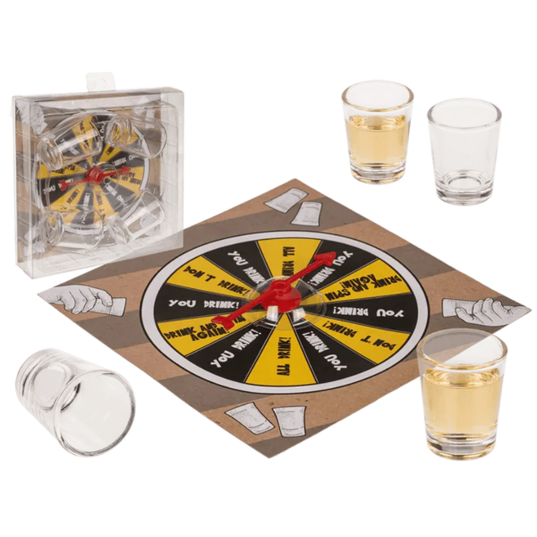 Shot Spinner - 'Spin the Bottle' Drankspel - Het perfecte biercadeau voor de mancave