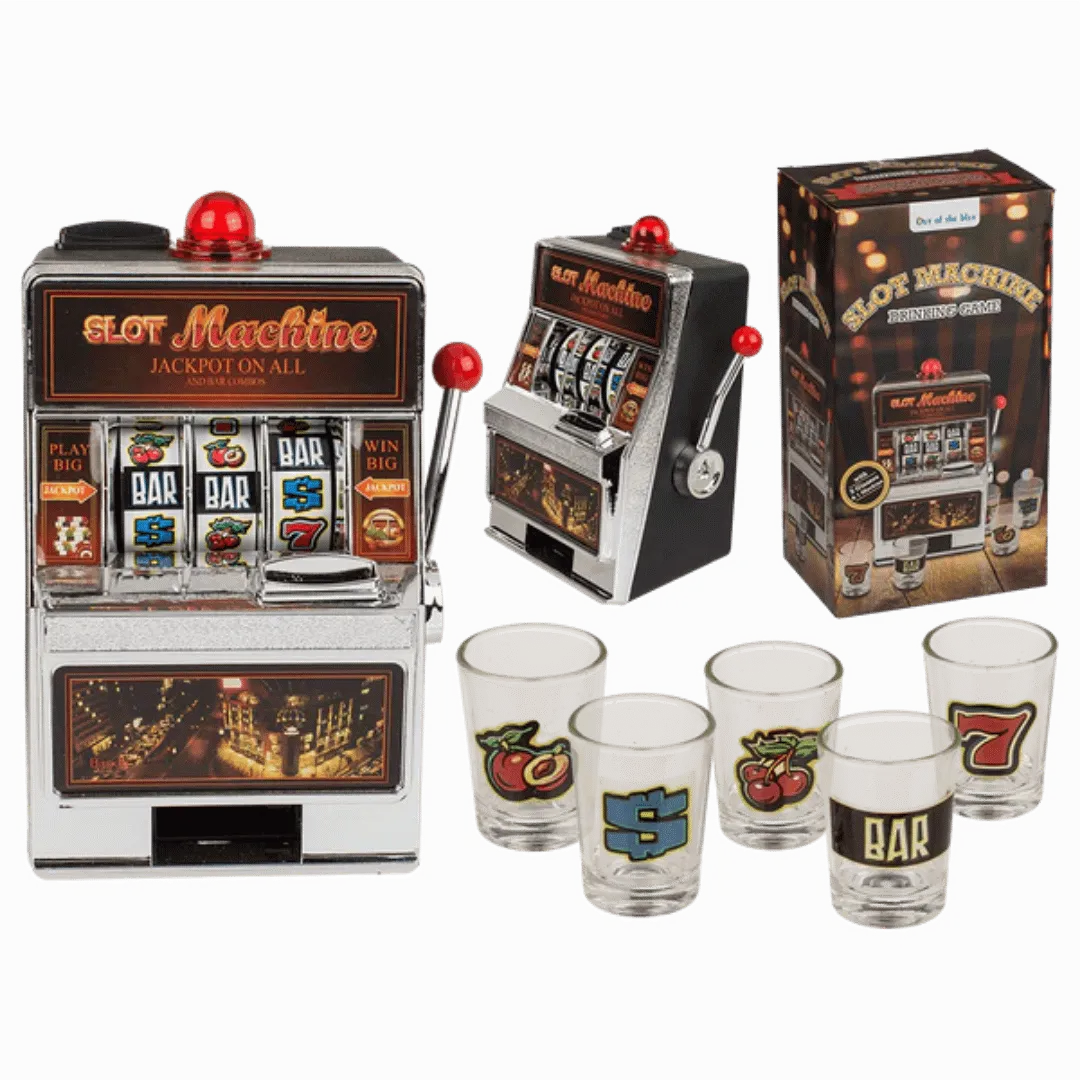 Detail van Drankspel Slot Machine - Eenarmige Bandiet - Cadeautip voor bierliefhebbers