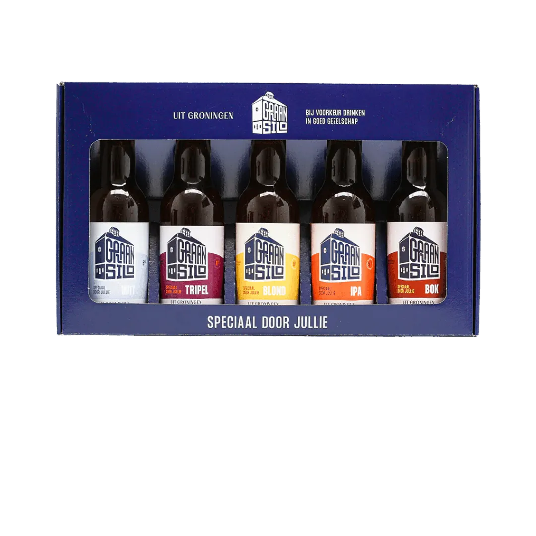 Graansilo geschenkverpakking 5 pack - Bierpakket met 5 Groningse bieren