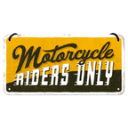 Detail van Hanging Sign 'Motorcycle Riders Only' - Bordje met koord - Cadeautip voor bierliefhebbers