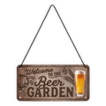 Hanging Sign 'Welcome to the Beer Garden' - Bordje met koord - Het perfecte biercadeau voor de mancave
