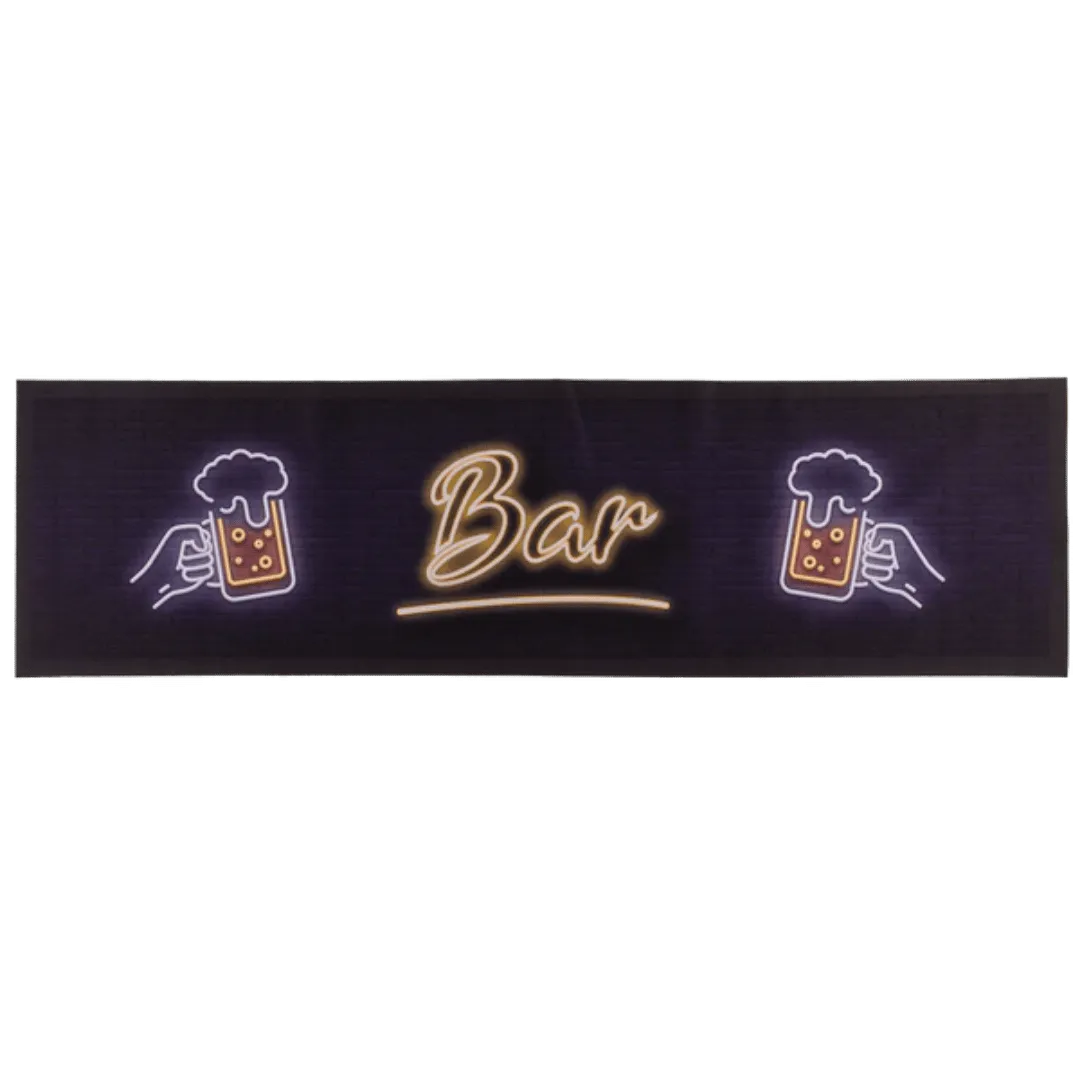 Bar Runner / Barmat 'Beer' (89x25cm) - Het perfecte biercadeau voor de mancave
