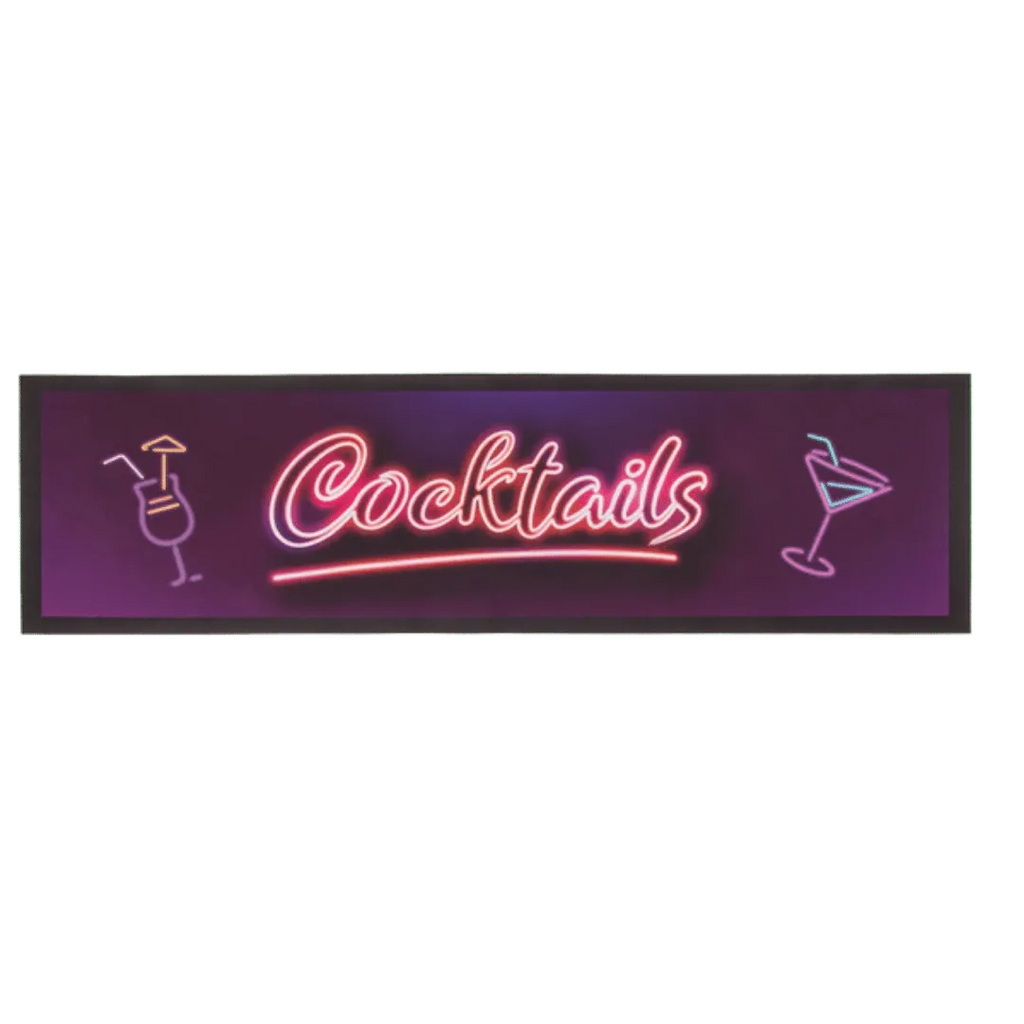 Bar Runner / Barmat 'Cocktails' (89x25cm) - Het perfecte biercadeau voor de mancave