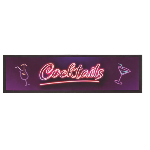 Bar Runner / Barmat 'Cocktails' (89x25cm) - Het perfecte biercadeau voor de mancave