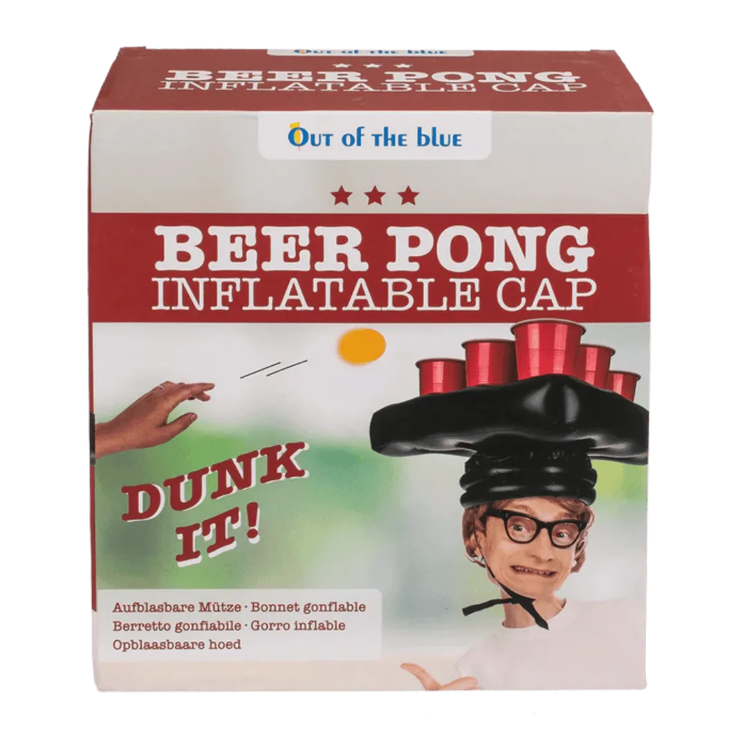 Detail van Opblaasbare Bierpong Hoed - Drankspel - Cadeautip voor bierliefhebbers