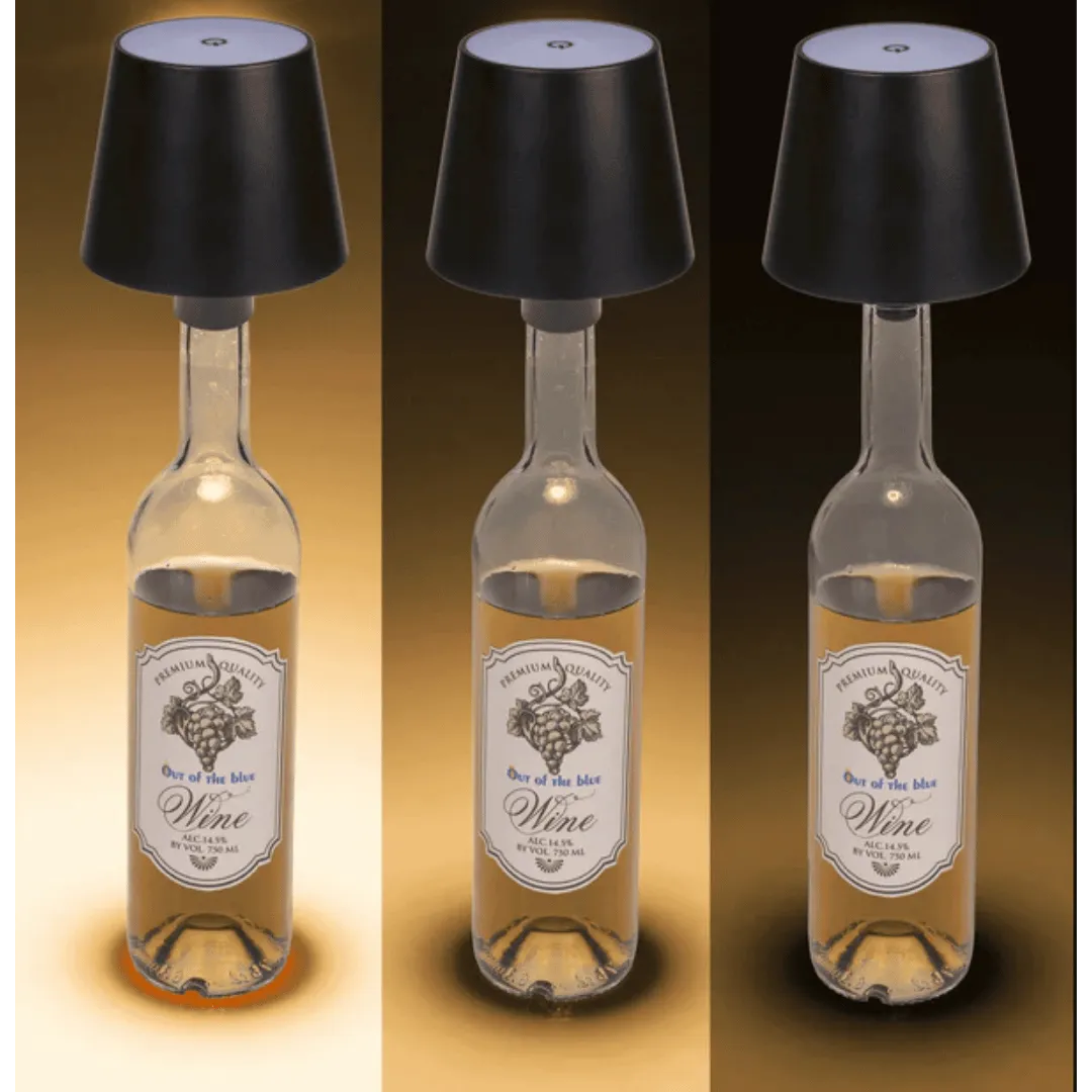 Detail van LED Flesverlichting - Maak van je lege fles een lamp (Zwart) - Cadeautip voor bierliefhebbers