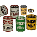 Metalen Asbak 'Olievat' - Industrieel Design - Het perfecte biercadeau voor de mancave