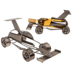 Detail van Wijn- of Bierhouder 'Raceauto' - Metaal - Cadeautip voor bierliefhebbers