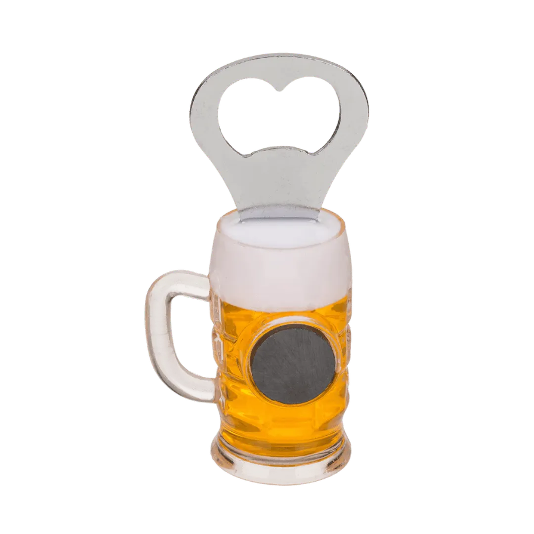 Detail van Flesopener 'Bierglas' met Magneet - Cadeautip voor bierliefhebbers