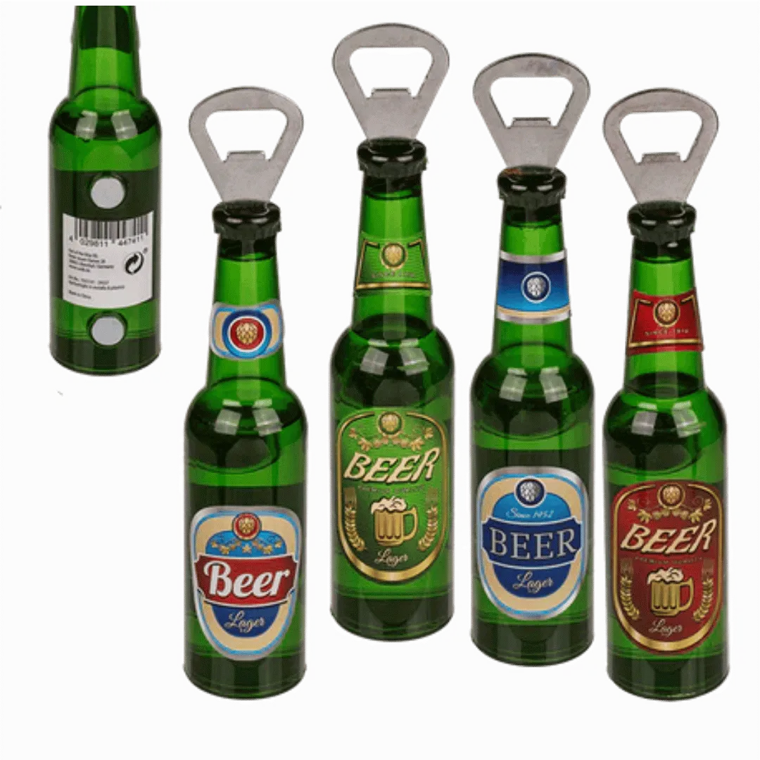 Detail van Flesopener 'Bierflesje' met Magneet - Cadeautip voor bierliefhebbers