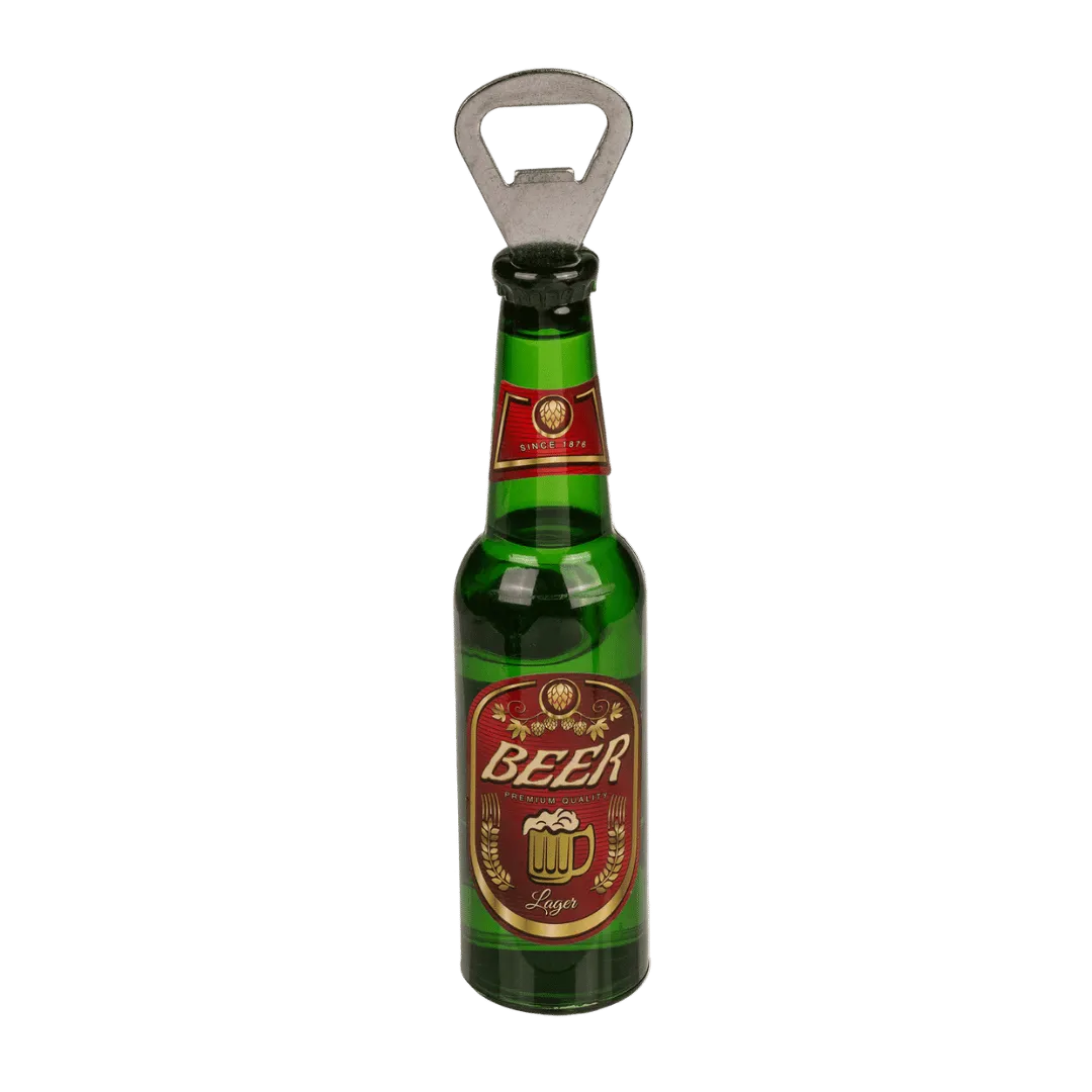 Detail van Flesopener 'Bierflesje' met Magneet - Cadeautip voor bierliefhebbers