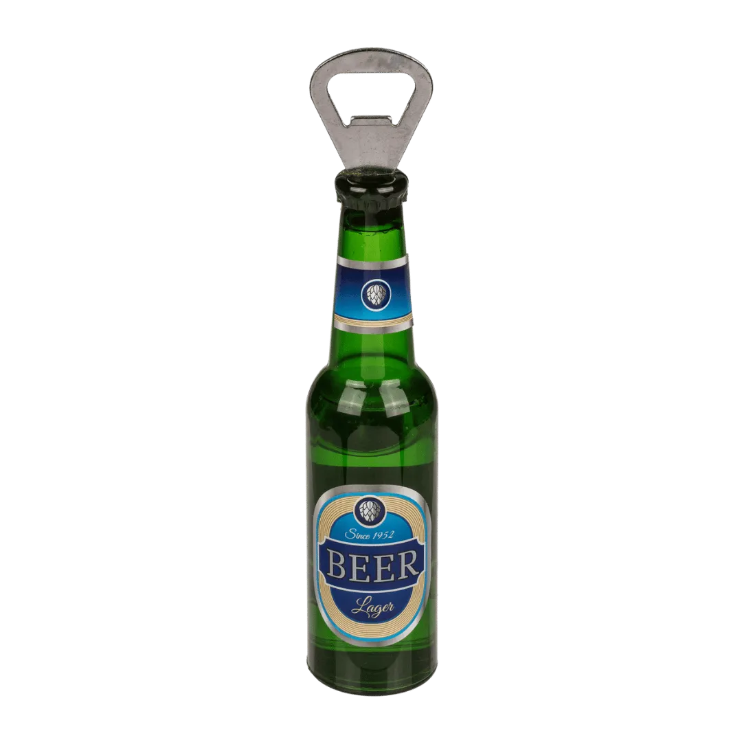 Detail van Flesopener 'Bierflesje' met Magneet - Cadeautip voor bierliefhebbers