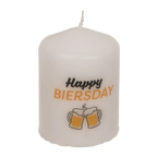Detail van Stompkaars 'Happy Biersday' - Bierkaars - Cadeautip voor bierliefhebbers