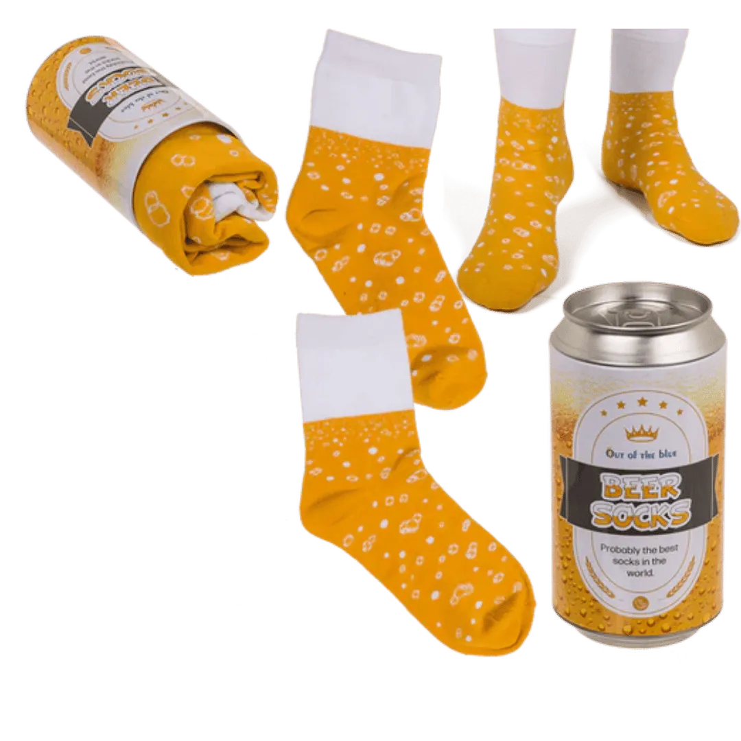 Detail van Bier Sokken - Grappige Sokken (One Size) - Cadeautip voor bierliefhebbers