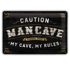 Mancave Wandbord 'Man Cave' - Vintage Look (20x30cm) - Het perfecte biercadeau voor de mancave