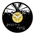 Vinyl Wandklok 'Party Time' - Gemaakt van LP Plaat - Het perfecte biercadeau voor de mancave
