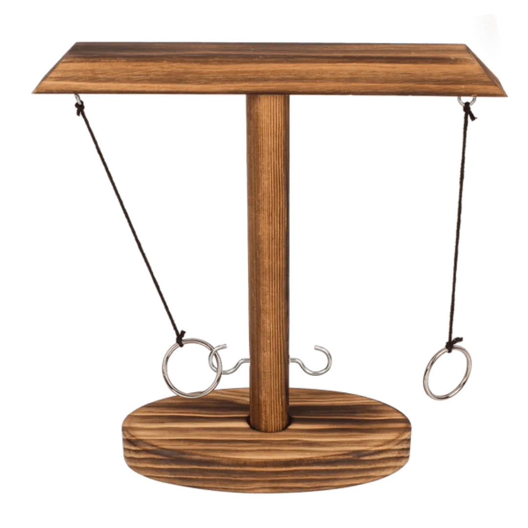Detail van Houten Ring Toss Battle - Tafelmodel Drankspel - Cadeautip voor bierliefhebbers
