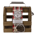 Houten Flesdrager (Sixpack) met Vaste Opener - Het perfecte biercadeau voor de mancave
