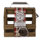 Houten Flesdrager (Sixpack) met Vaste Opener - Het perfecte biercadeau voor de mancave