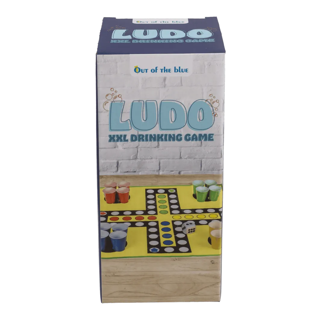 Detail van XXL Drankspel Ludo - Mens Erger Je Niet met Shotjes - Cadeautip voor bierliefhebbers